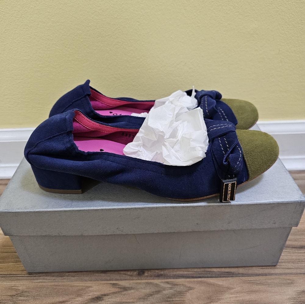 FERCA 81 shoes Decollete Velour Sea, size US 7.5